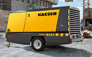 Работа компрессора Kaeser M 250